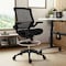 Flash Furniture Mesh Drafting Chair, Padded Arms, Black Mesh/Black Frame BL-LB-8801X-D-BLK-GG - alternate 3